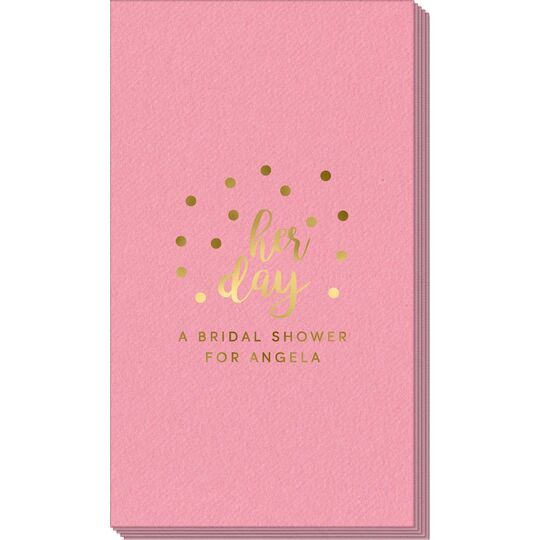 Confetti Dots Her Day Linen Like Guest Towels